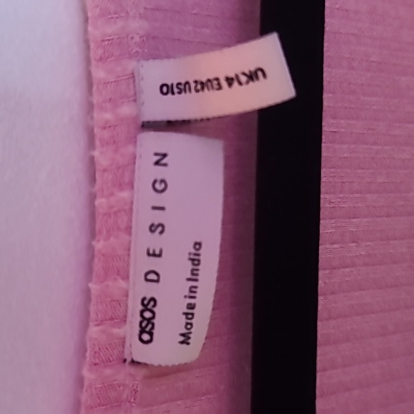 asos cropped flared long sleeve light pink size large - Picture 2 of 4